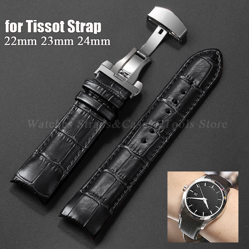 Curved Spring Bar - Pasek ze skóry cielęcej do Tissot
