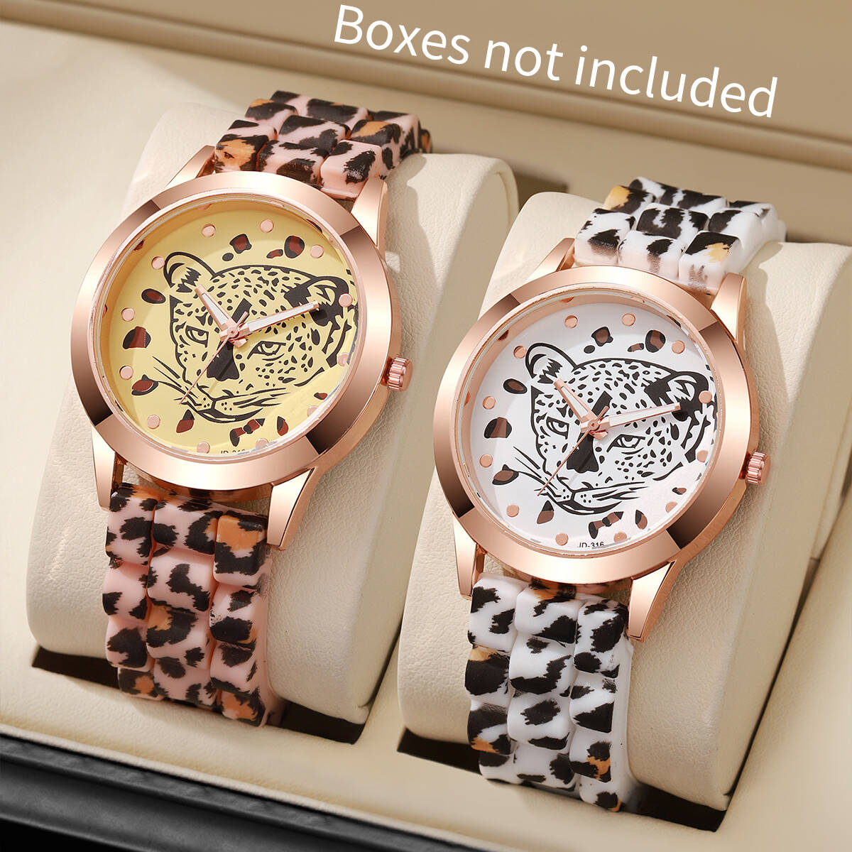 Silicone Band Women - 2 szt./zestaw Modne damskie zegarki z