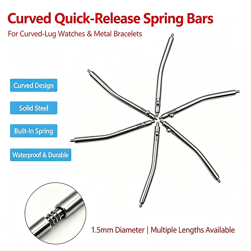 Curved Spring Bar - Pręt sprężynowy ze stali nierdzewnej, zakrzywiony,