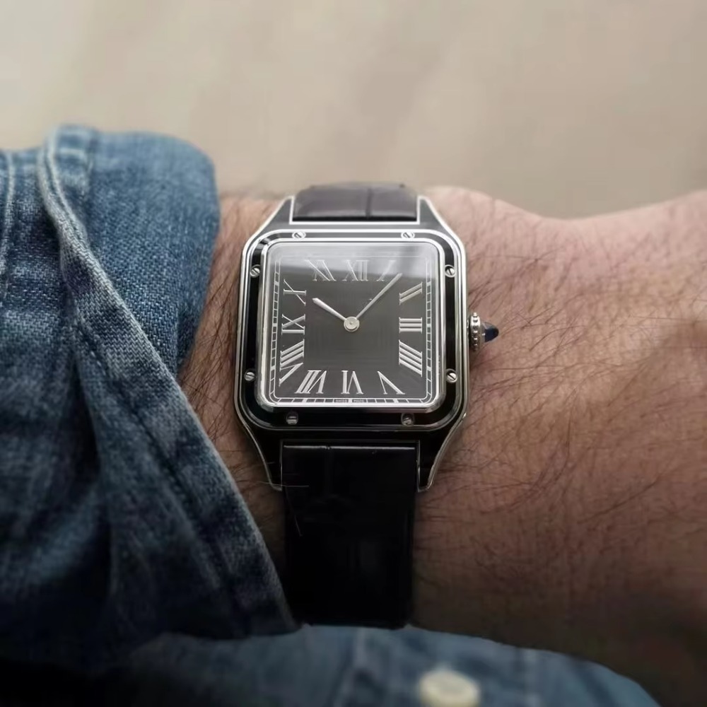 15,5 mm, 17,5 mm, 19 mm – skór – Cartier Watch Santos recenzja i cena