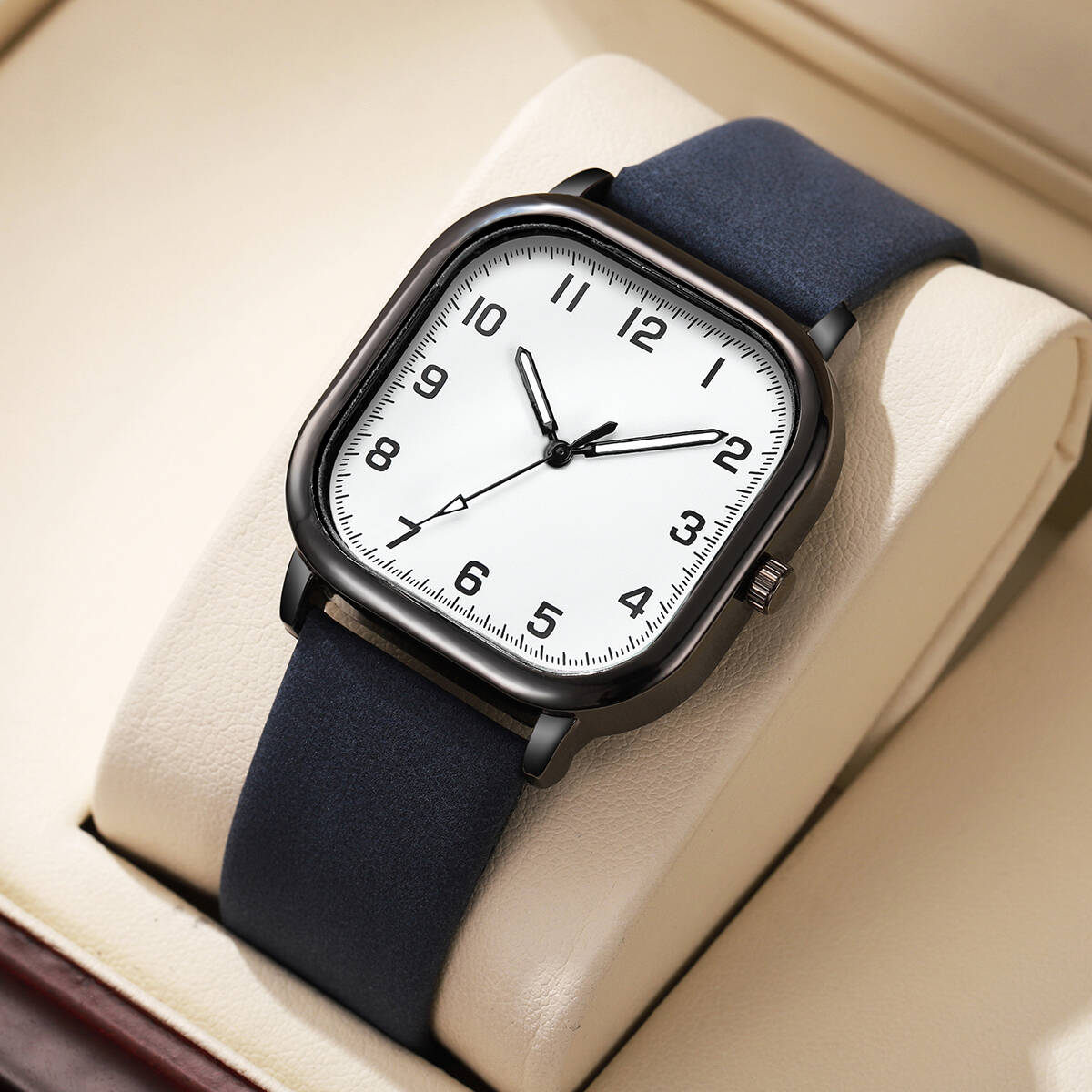 Modne męskie zegarki biznesowe – Leather Watch Band Men recenzja i cena