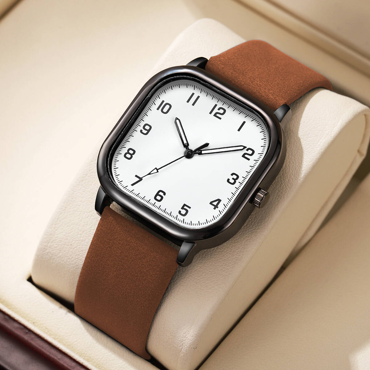 Modne męskie zegarki biznesowe – Leather Watch Band Men recenzja i cena